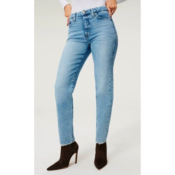Good American THE WEEKENDER JEAN GGHNF235T | Blue864 Size 4/27 - Picture 1 of 16